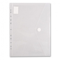 Конверт на кнопке А4 0,18мм, перфорация, ассорти