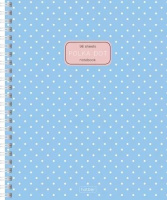 Тетрадь А5  96л кл. гребень Hatber "Горохи" софт-тач, многоцв.срез, перф.на отрыв,4диз.в блоке