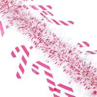 Мишура d=  9см, 2м, ПВХ, леденцы, белая