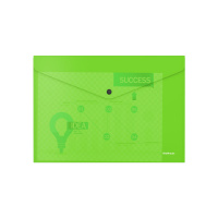 Конверт на кнопке A4 Glossy Neon, полупрозрачная