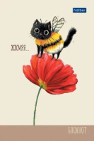 Блокнот А6  40л клеевой кор. "ЖЖ-Мяу" клетка, глянц.лам.