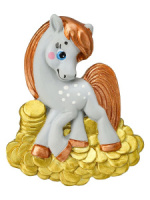 Магнит 7см "Пони в монетках"