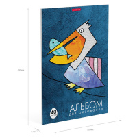 Альбом А4 40л клеевой кор. "Birds"
