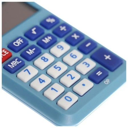 Калькулятор карманный  8 разр.Cool4School  питание от батар. голубой