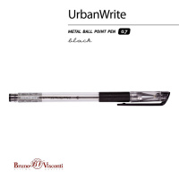 Ручка шар. BV "UrbanWrite", 0.7мм, черная, масл.осн.