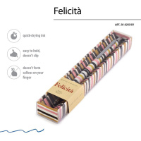 Ручка в футляре "Felicita. Полоска" шарик., 0,7мм, металл., синие чернила