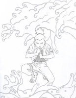 Раскраска "Наруто" жёлтая 20*25см 16стр.