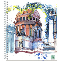 Тетрадь А5  96л кл.,    "Питерские скетчи" гребень