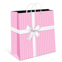 Пакет с пласт. ручками, мягкий пластик 30*30*9 Розовый