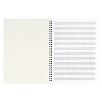 Тетрадь для нот А4 32л., вертик., гребень "Скрипичный ключ" мат.лам.