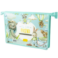 Папка д/труда А4 (325*230*100) 1отд. молния сверху, пластик "Мои друзья"