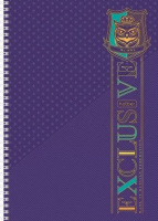 Тетрадь А4  96л кл. гребень Hatber "Animals crest" мат.лам., 3Dфольга, белизна 98%