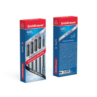 Ручка гелевая EK G-SOFT чёрная, 0,38мм, черн. корпус, покрытие Soft touch