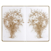 Записная книжка А6  96л. кожзам, мягк.пер. "#Дмитрий Швецов. Букет с розами" тисн.фольгой, ляссе