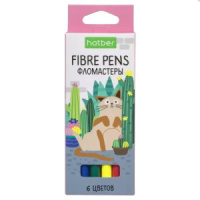 Фломастеры   6цв "Hatber. Кис-Кис" вентилир.колпачок
