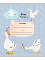 Тетрадь А5 24л лин. Проф-Пресс "Забавные животные - 5" 5 диз.в спайке, белизна 100%