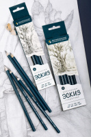 Набор карандашей  6 шт ВКФ "Эскиз" 10М, 8М, 5М, 3М, М, ТМ