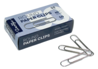 Скрепки 50мм -  50шт. никелированные, карт.уп.