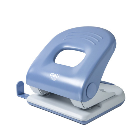 Дырокол Deli PRO  40 лист., металл, ассорти с линейкой