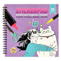 Альбом для создания стикеров 195*195мм  25л "Манга" гребень