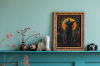 Пазлы деревянные 500 элементов 400*300мм  "Мистическая кошка"