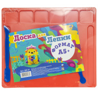 Доска д/работы с пластилином А5 + 2 стека, цветная