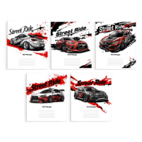 Тетрадь А5 24л лин. Феникс+ "Городские гонки" выб.УФ-лак, белизна 100%