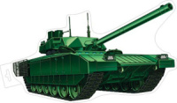 Плакат фигурный 35*40см "Танк"
