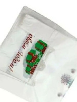 Пакет майка ПНД 30см+14см*55см 25мк "Ёлка" белый