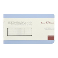 Еженедельник недат. А6  80л., мягк.пер., иск.кожа "Megapolis velvet. Зефирный голубой"