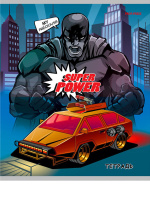 Тетрадь А5 24л лин. Проф-Пресс "Тачки супергероев" 5 диз.в спайке, белизна 100%