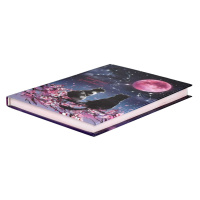 Тайный дневник А6+  96л., 7БЦ "Влюбленные коты" глянц. лам., тисн. фольгой