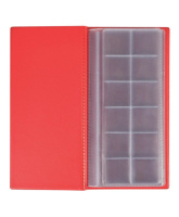 Альбом "Монеты" для 72 монет, 105х223, кожзам красный