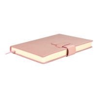 Ежедневник недат. А6+ 160л., кож.зам., тв.пер. "Краст пепельно-розовый" ляссе, хлястик