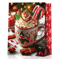 Пакет подар. бум. новогодн. 18*23*10 см 210 гр/м2 "Уют" микс дизайнов