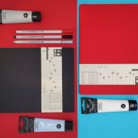 Скетчбук 179*250мм  80л., сшивка, 100гр/м2, "Sketch and Art. Черный"