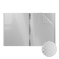 Папка файл А4  20лист 0.60мм Diamond Total White , спираль, белая