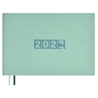 Еженедельник дат. 2024г, 181*127мм  64л., кожзам., мягк.пер. "Буйвол мятный"