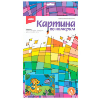 Живопись по номерам с акрилом 10*15см "Дракоша в джунглях"