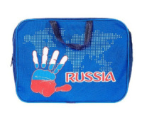 Папка А4 (360*270*80) с ручками, молния, ткань "Ладошка Россия"