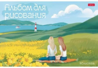 Альбом А4 40л скоба "Наедине с собой" пл. 100 гр/м, 5диз.в блоке, софт-тач*