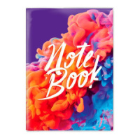 Записная книжка А6  66л., ПВХ, мягк.обл. "Notebook. Разноцветный дым"