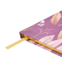 Ежедневник недат. А5+ 120л., тв.обл., иск.кожа "Flora. Cotton flower" ляссе