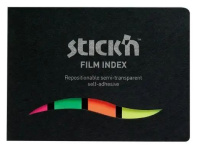 Закладки с липким краем (24*45мм) 4цв, 25л, европодвес, пластиковые