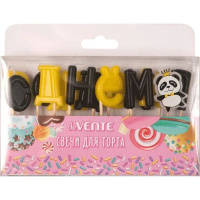 Свечи для торта "С днем рождения. Панда"  2*2,8*0,06см