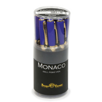Ручка "Monaco. Сине-фиолетовая" шарик., 0,5мм, синие чернила**
