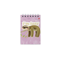 Блокнот А7  40л гребень "Карибские ленивцы" клетка