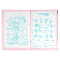 Анкета для друзей А5 128л., 7БЦ "Цветочный кот" глянц.лам., тисн.фольгой