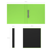 Папка 2 кольца 35мм картон А4 Accent салатовая