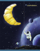 Тетрадь А5 48л кл. Альфа-Тренд "Космонавт" твин УФ-лак, белизна 100%